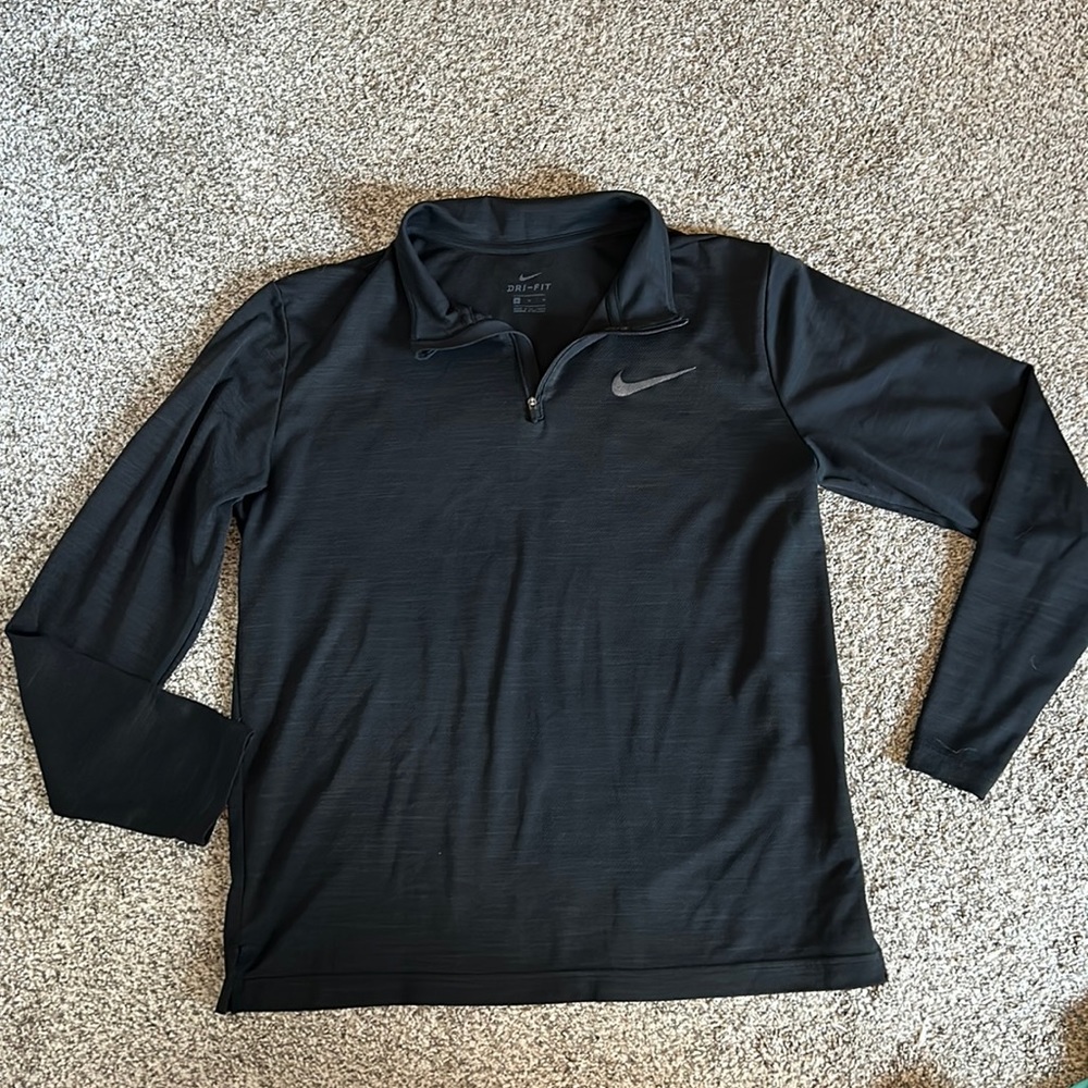 Nike dri fit quarter zip black